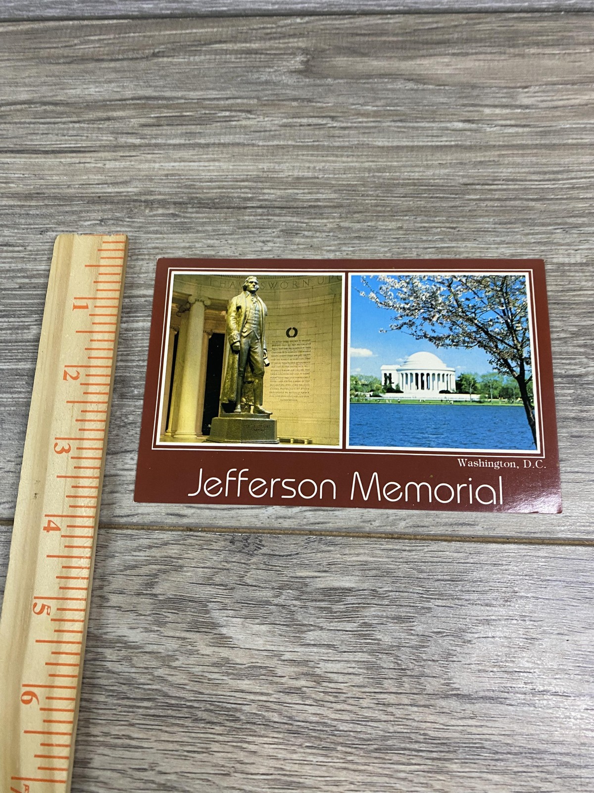 Vintage Jefferson Memorial Washington DC Postcard Plastichrome Ireland Unused