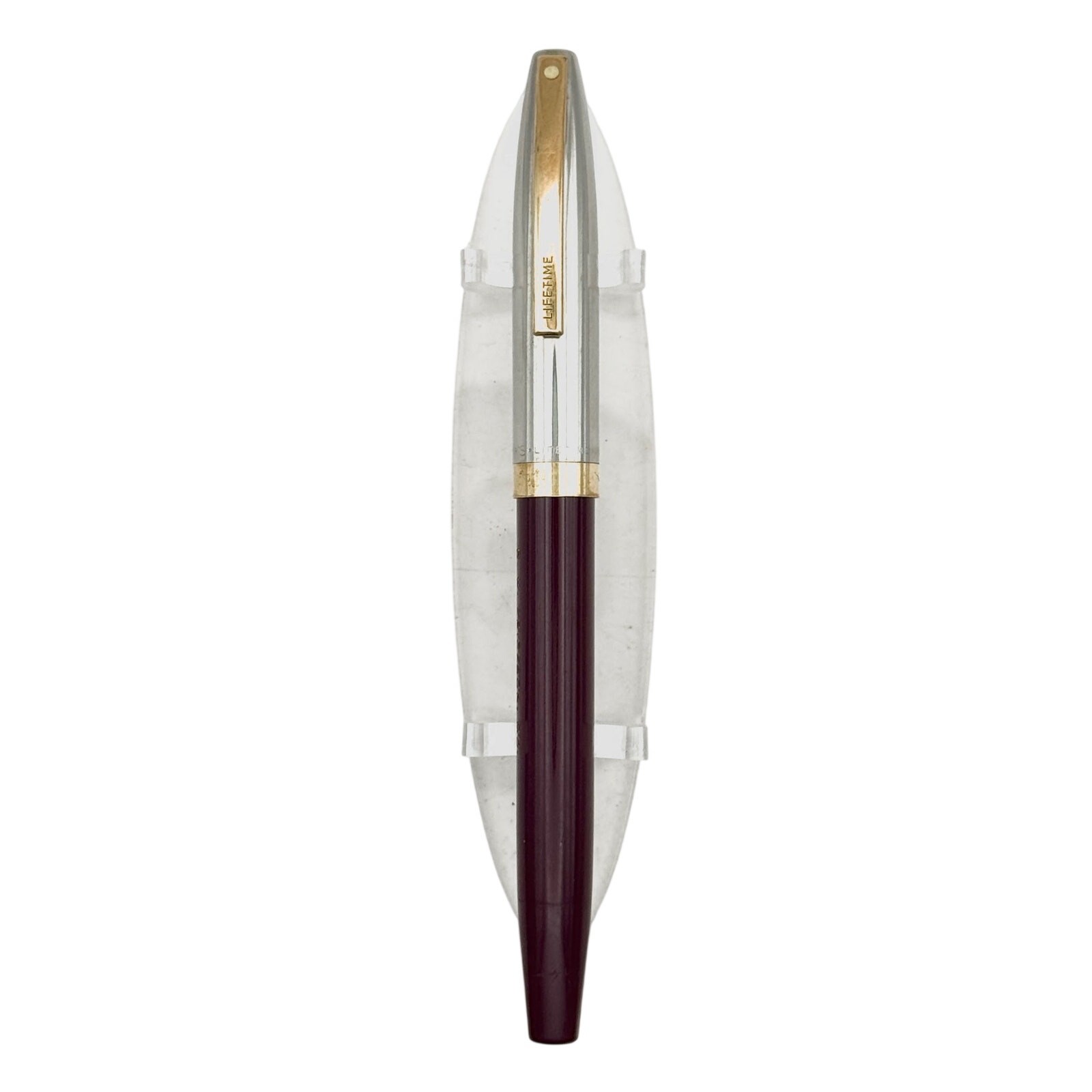 Sheaffer 440 Triumph Lifetime Fountain Pen Burgundy 14K Inlaid Nib Engraved USA