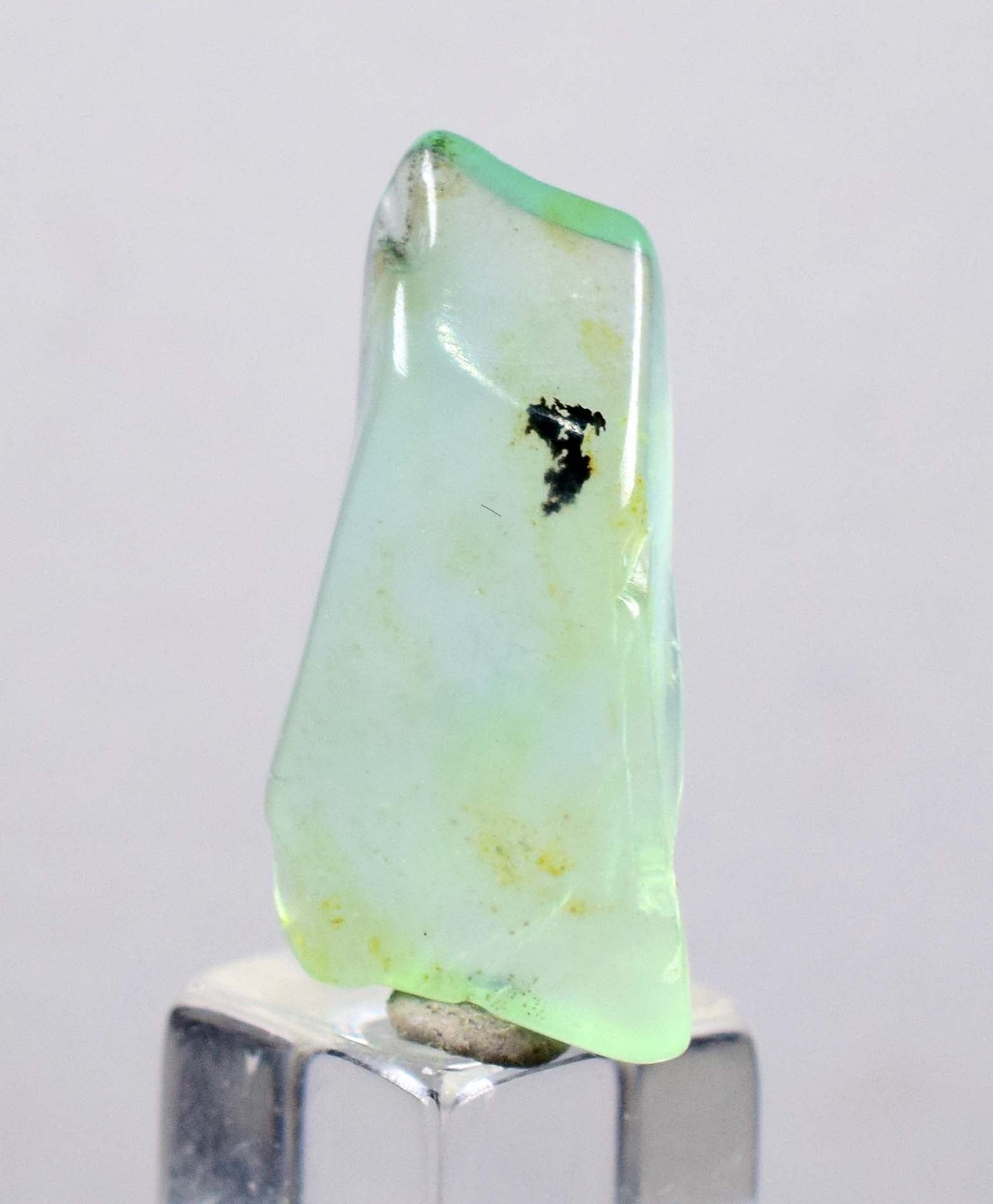 7.5cts GEM BLUE OPAL SEASCAPE PERU TUMBLED PENDANT CARIBEAN TURQUOISE COLOR X49w