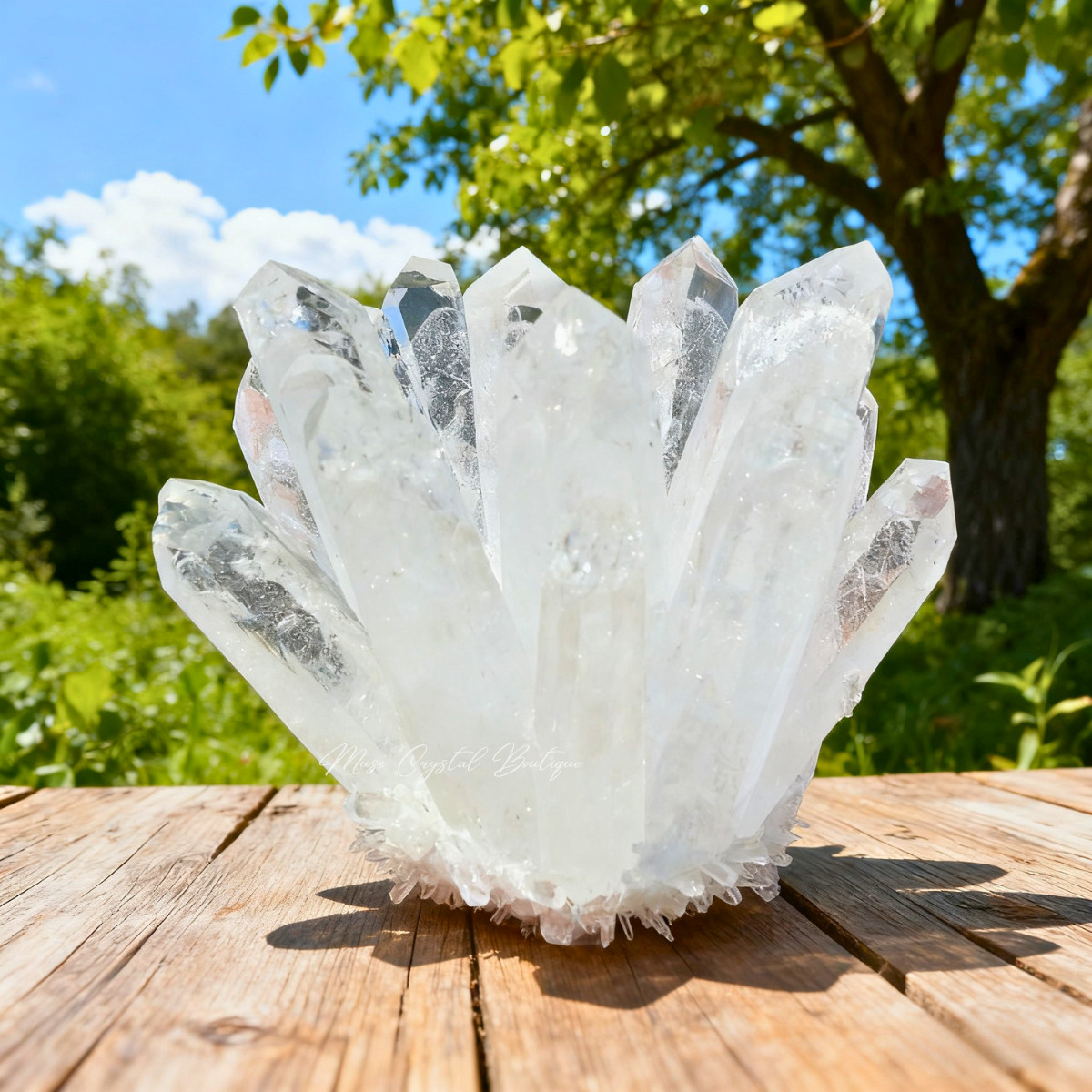 650g+ Rare Large Raw Clear Quartz Crystal Cluster Quartz Mineral Specimens Decor