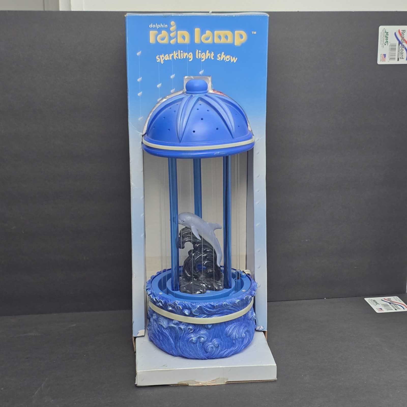 Vintage Cheyenne Dolphin Oil Rain Lamp New Old Stock NIB Blue Motion Light RL11