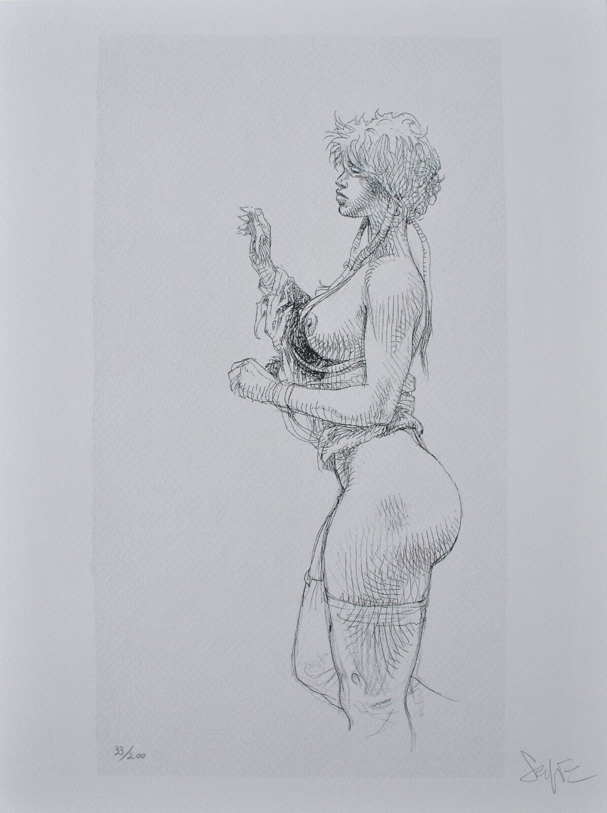 Paolo Serpieri: Warrior, Print Offset Erotic Signed, 200ex, 2009