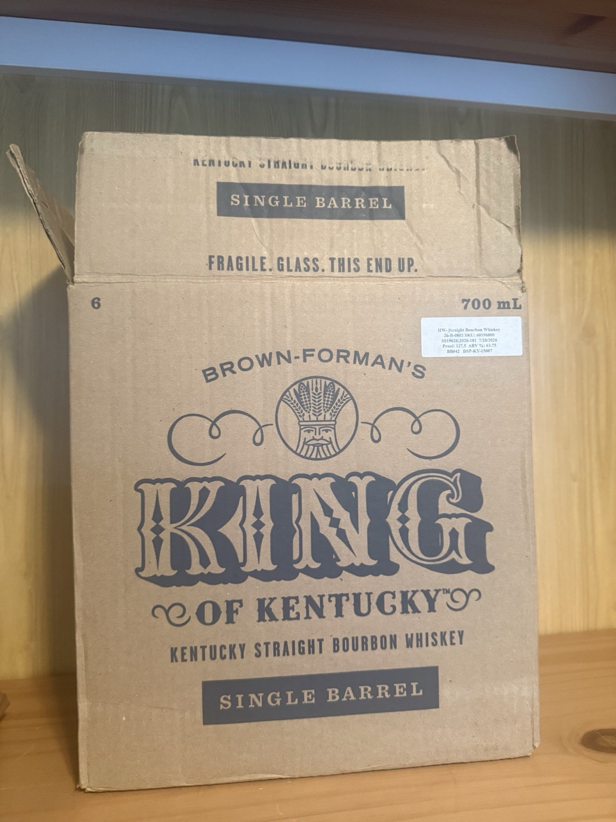 2026 King of Kentucky 14 Year Bourbon Single Barrel EMPTY Box RARE KOK 700ml