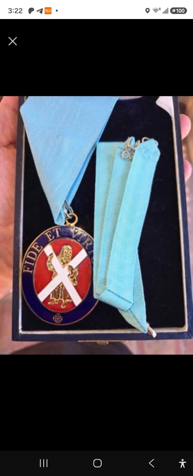 Rare Supreme Military Order of the Knights Templar Medallion and Ribbons Set