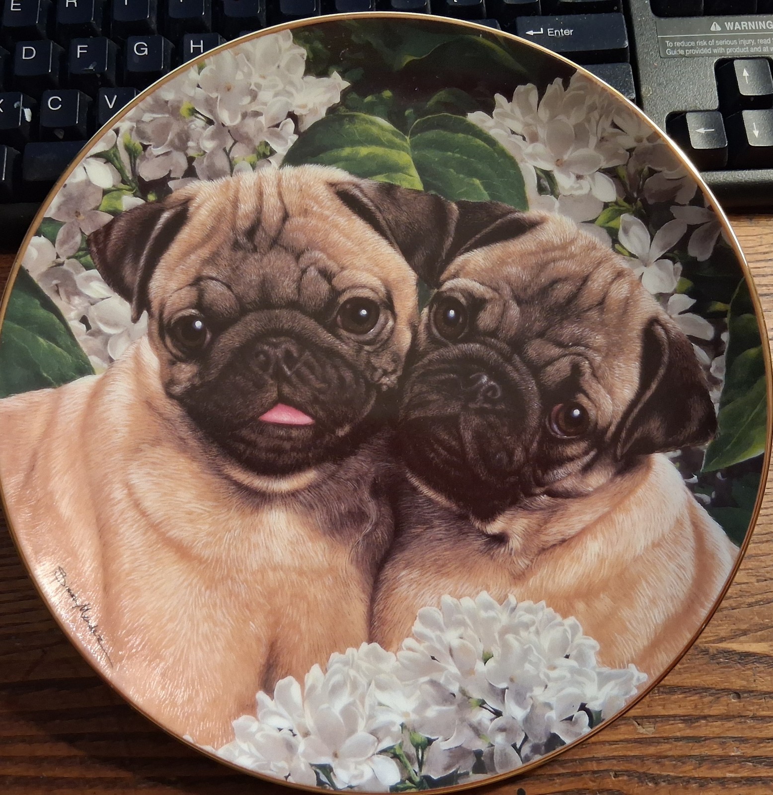 PUG LIMITED-EDITION Collector Plates - Danbury Mint - Set Of 4 PUG LIMITED-EDITION Collector Plates - Danbury Mint - Set Of 4