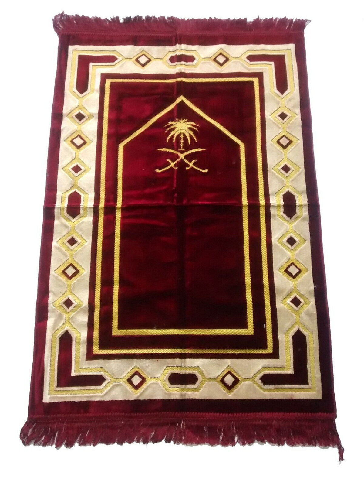 Islamic traditional Elegant Polyster Janamaaz for Prayer Maroon