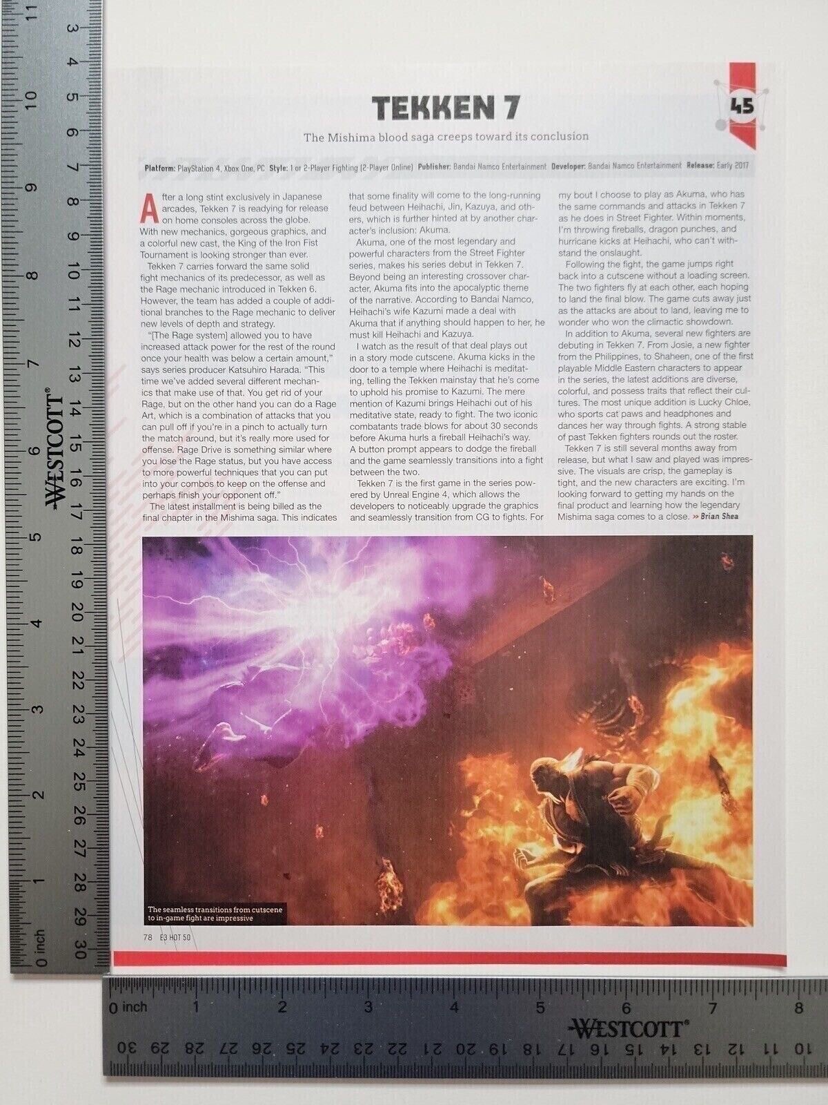 Tekken 7 Review Original Print Ad / Poster Game Promo Art
