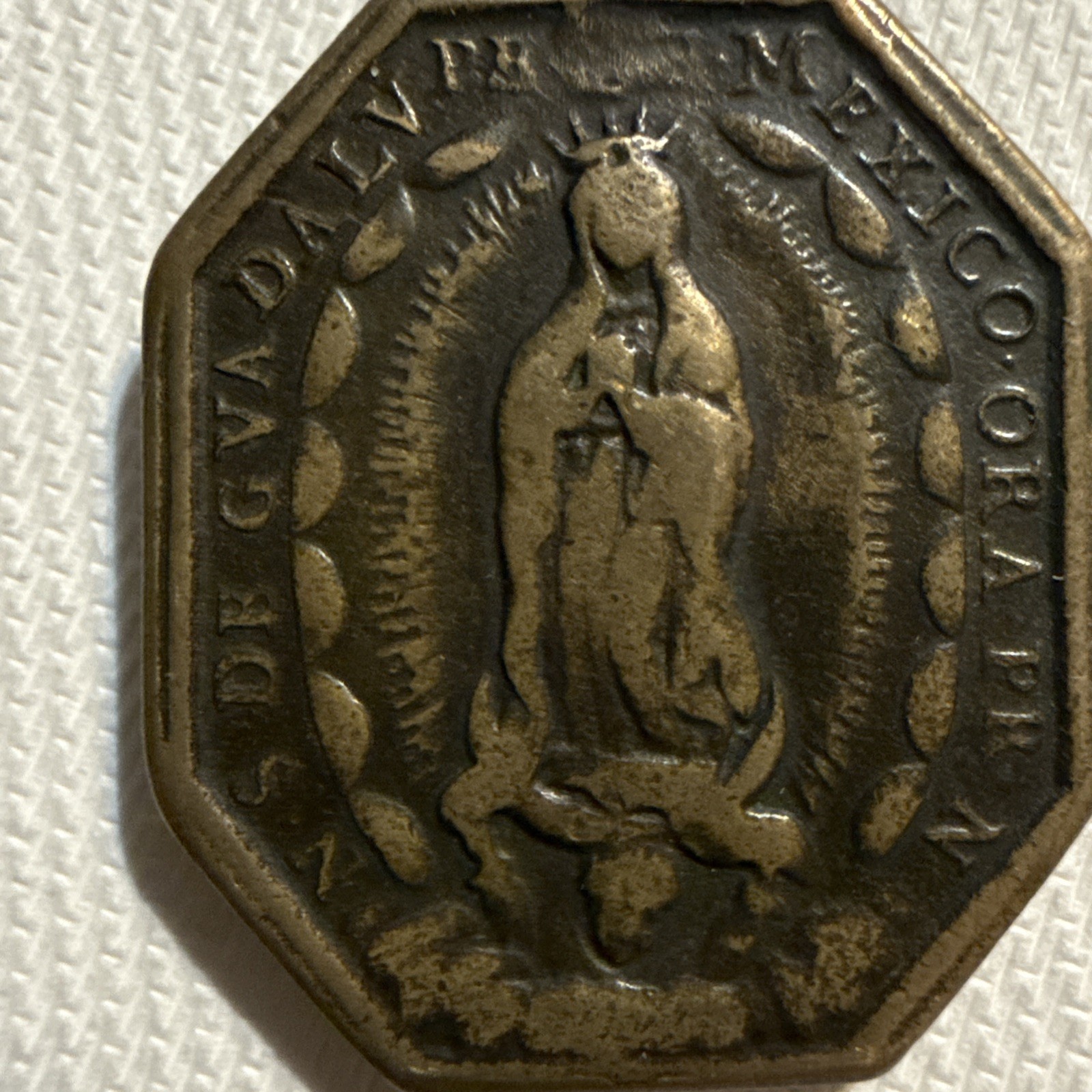 Antique 18th Century Our Lady Of Guadalupe Prilgrimage St Jerome Spanish Medal 