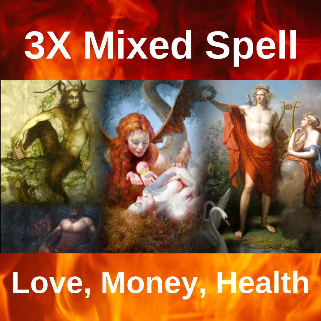 Love Spell, Money Spell, Health Spell, 3X Mixed Spell