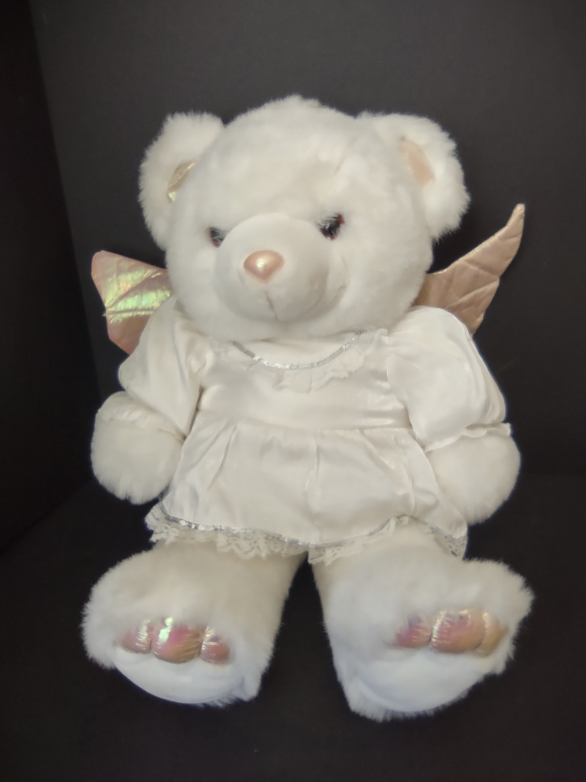 Vintage JC Penny White Christmas Angel Stuffed Bear 24\
