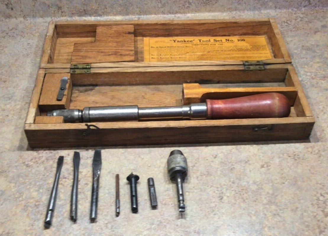 Vintage Yankee Tool Set No. 100 with 7 Bits North Brothers Mfg.