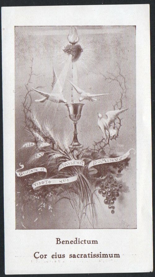 Holy card antique del Sagrado Corazon santino image pieuse estampa andachhtsbild