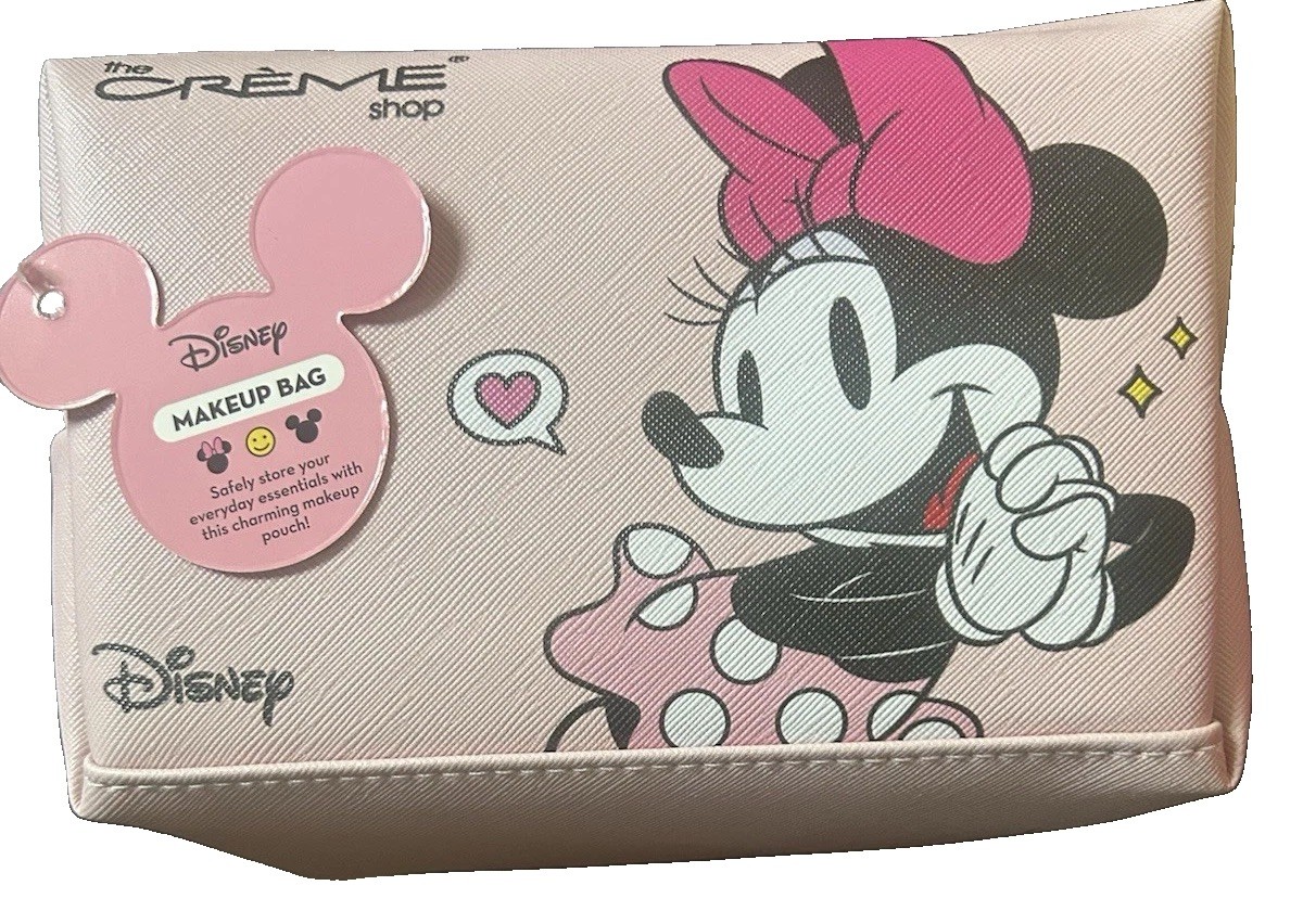 The Crème Shop Disney Mickey & Minnie Mouse Pink Medium Makeup Bag The Crème Shop Disney Mickey & Minnie Mouse Pink Medium Makeup Bag