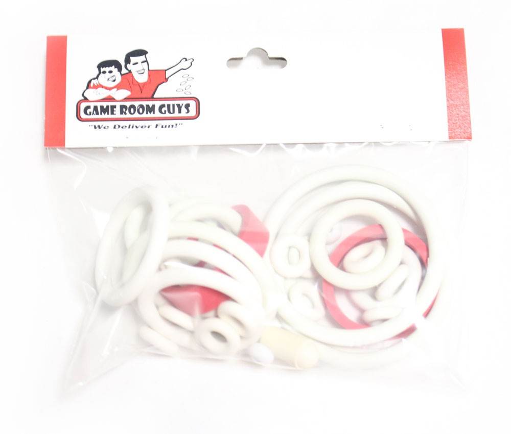 Game Plan Lizard Pinball Machine Replacement Repair Rubber Ring Kit White