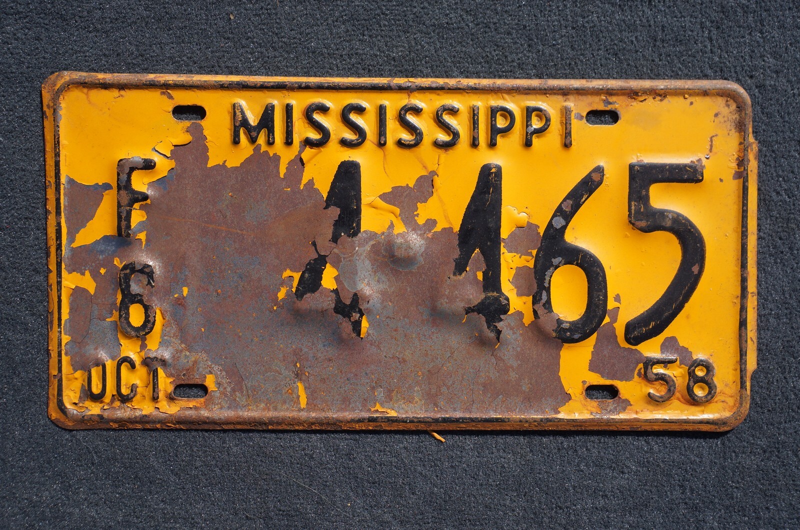1958 Mississippi TRUCK License Plate