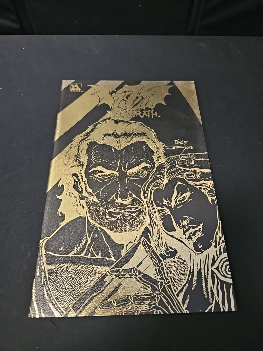 777 THE WRATH #1 (AVATAR) GOLD FOIL/LEATHER VARIANT NM-/NM TIM VIGIL 777 THE WRATH #1 (AVATAR) GOLD FOIL/LEATHER VARIANT NM-/NM TIM VIGIL