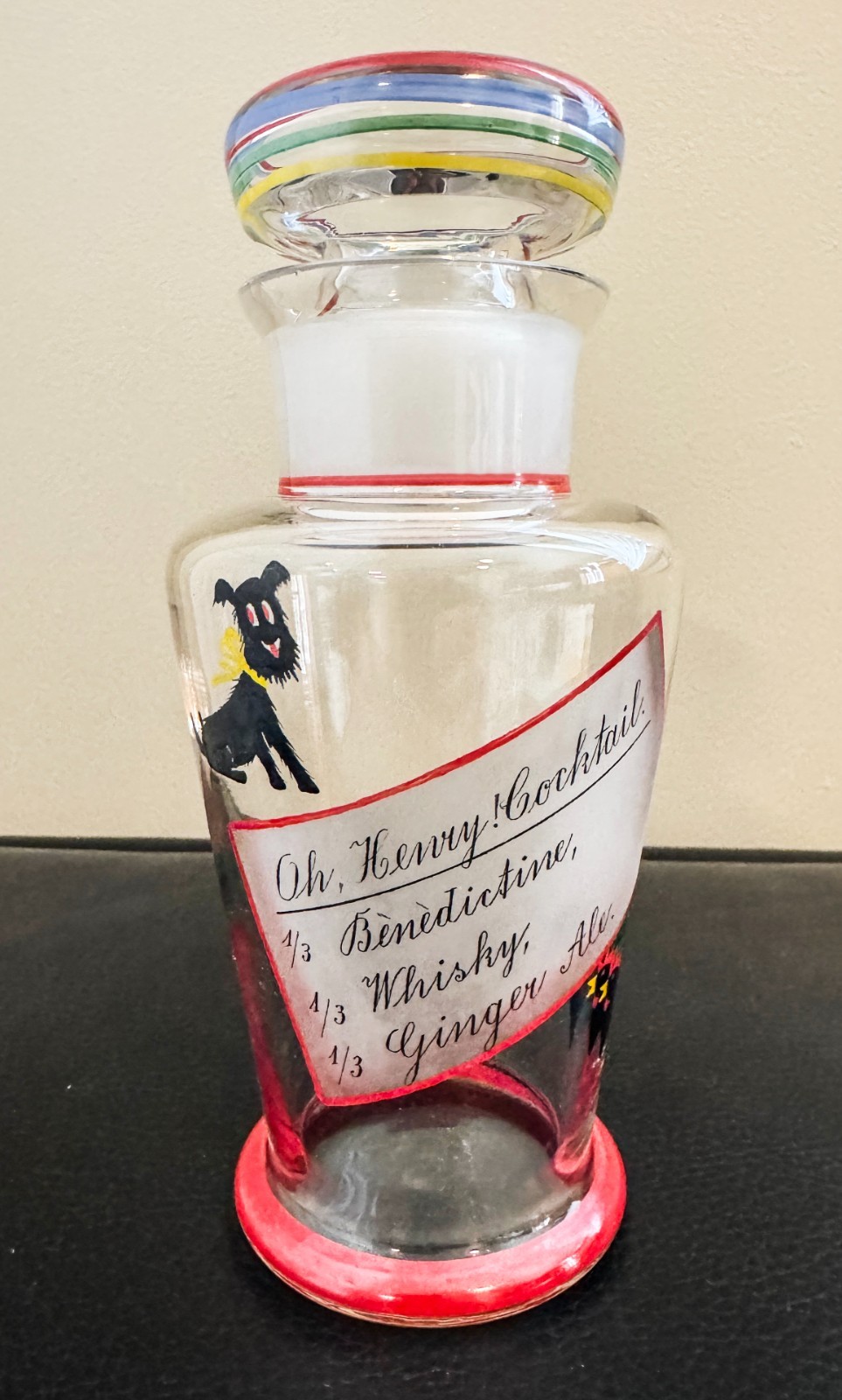 VERY RARE MINT HAND-PAINTED GLASS \