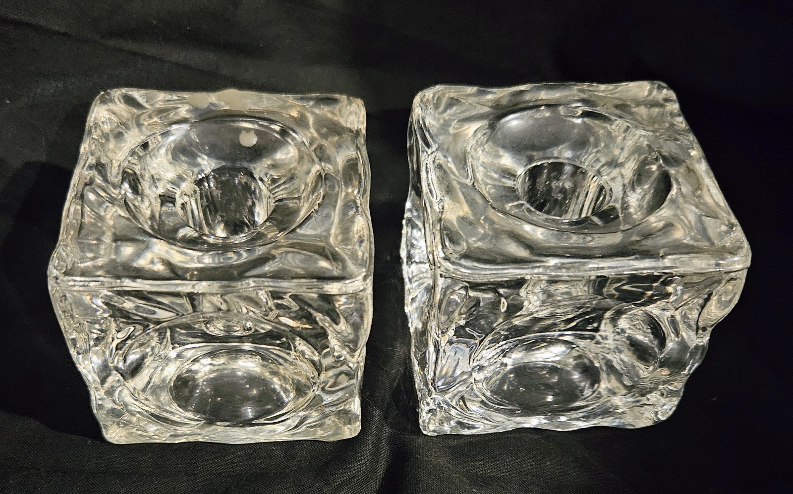 Vintage Peill And Putzler Ice Cube Candle Holders