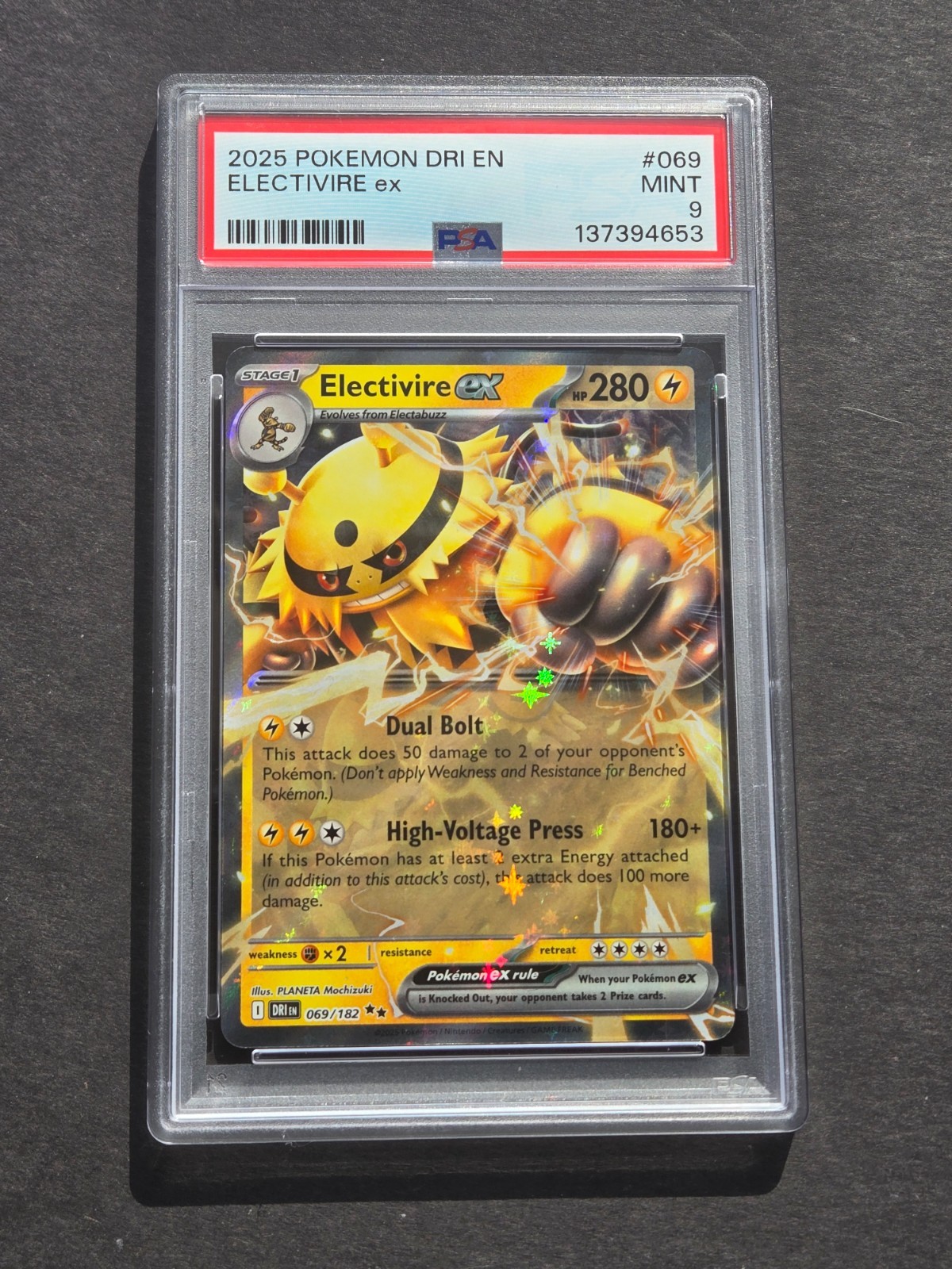 PSA 9 ELECTIVIRE EX 069/182 - DESTINED RIVALS RARE HOLO - MINT PSA 9 ELECTIVIRE EX 069/182 - DESTINED RIVALS RARE HOLO - MINT