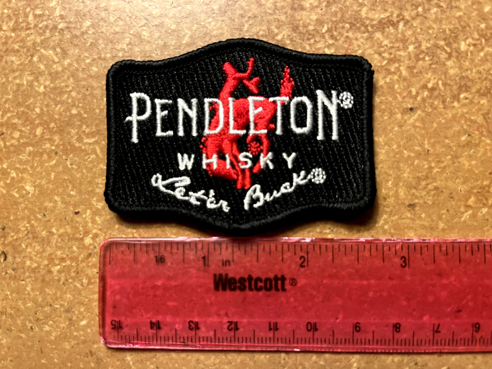 Vintage Embroidered Patch-PENDLETON WHISKEY, LET\'ER BUCK-Excellent Condition