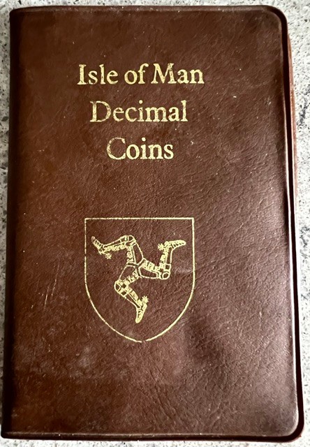 Vintage Isle of Man Decimal Coins - 7 Uncirculated Coin, Original Folder