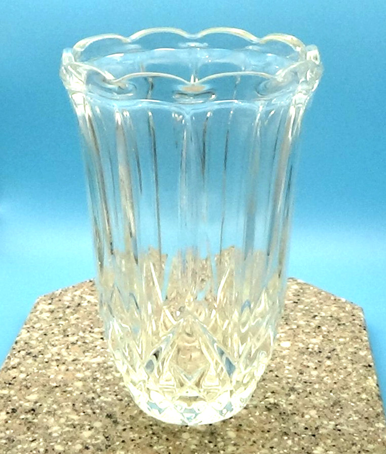 Vintage St George Crystal Tuscany Collection Muirfield Pattern Lead Crystal Vase