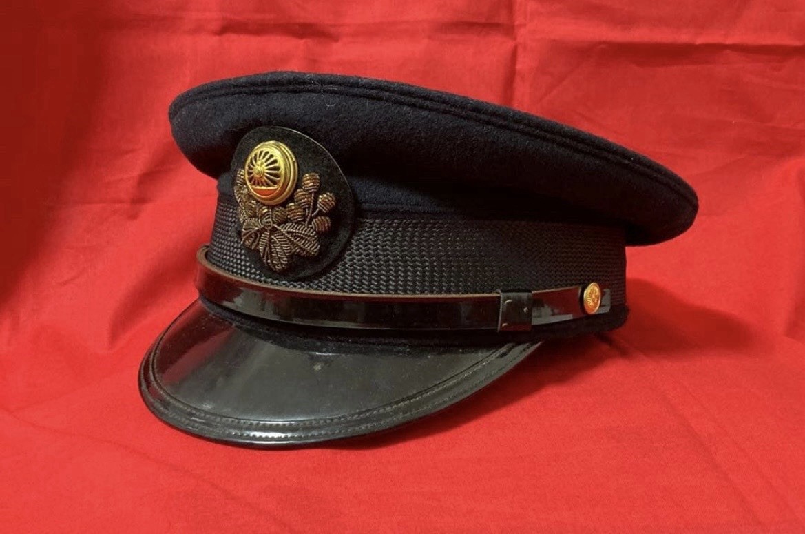 Vintage JNR Japanese National Railways Uniform Cap Hat Size 4 Showa Japan