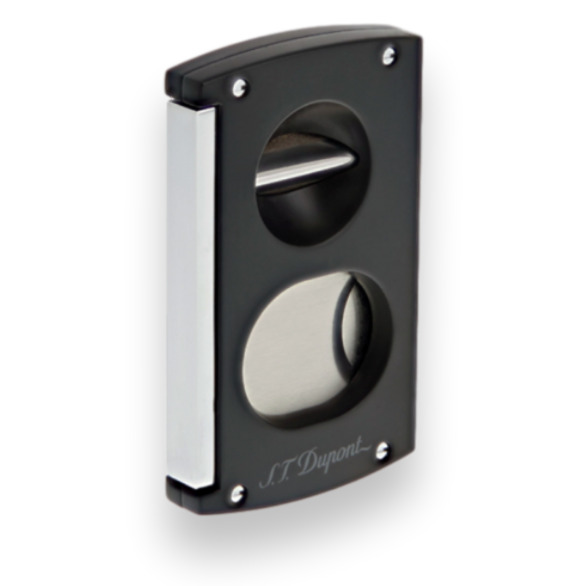 S.T. Dupont V-Cut and Guillotine Double-Blade Cigar Cutter - Matte Black