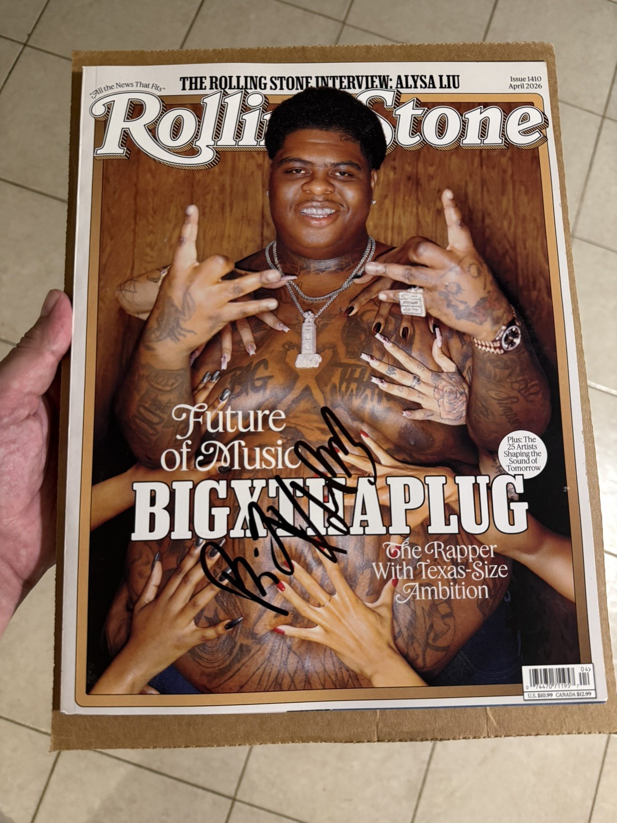 BigXThaPlug SIGNED ROLLING STONE MAGAZINE  BigX