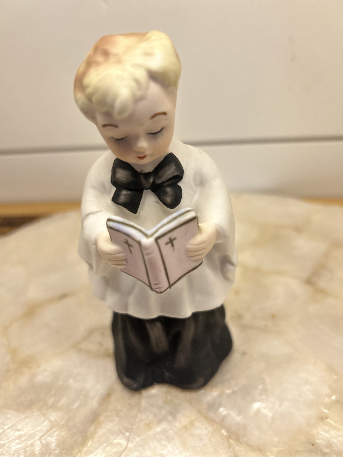 Vintage Mid 20th Century Porcelain Choir/Altar Boy Surprise Cowboy Costume