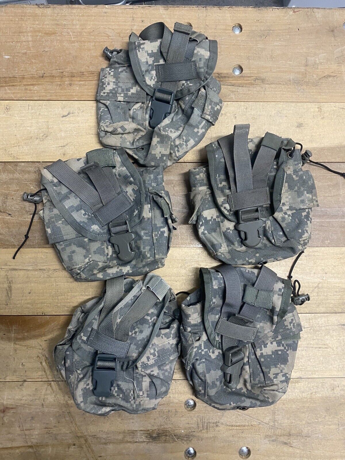 Lot Of (5) ACU UCP 1 Quart Canteen General Purpose GP Pouch