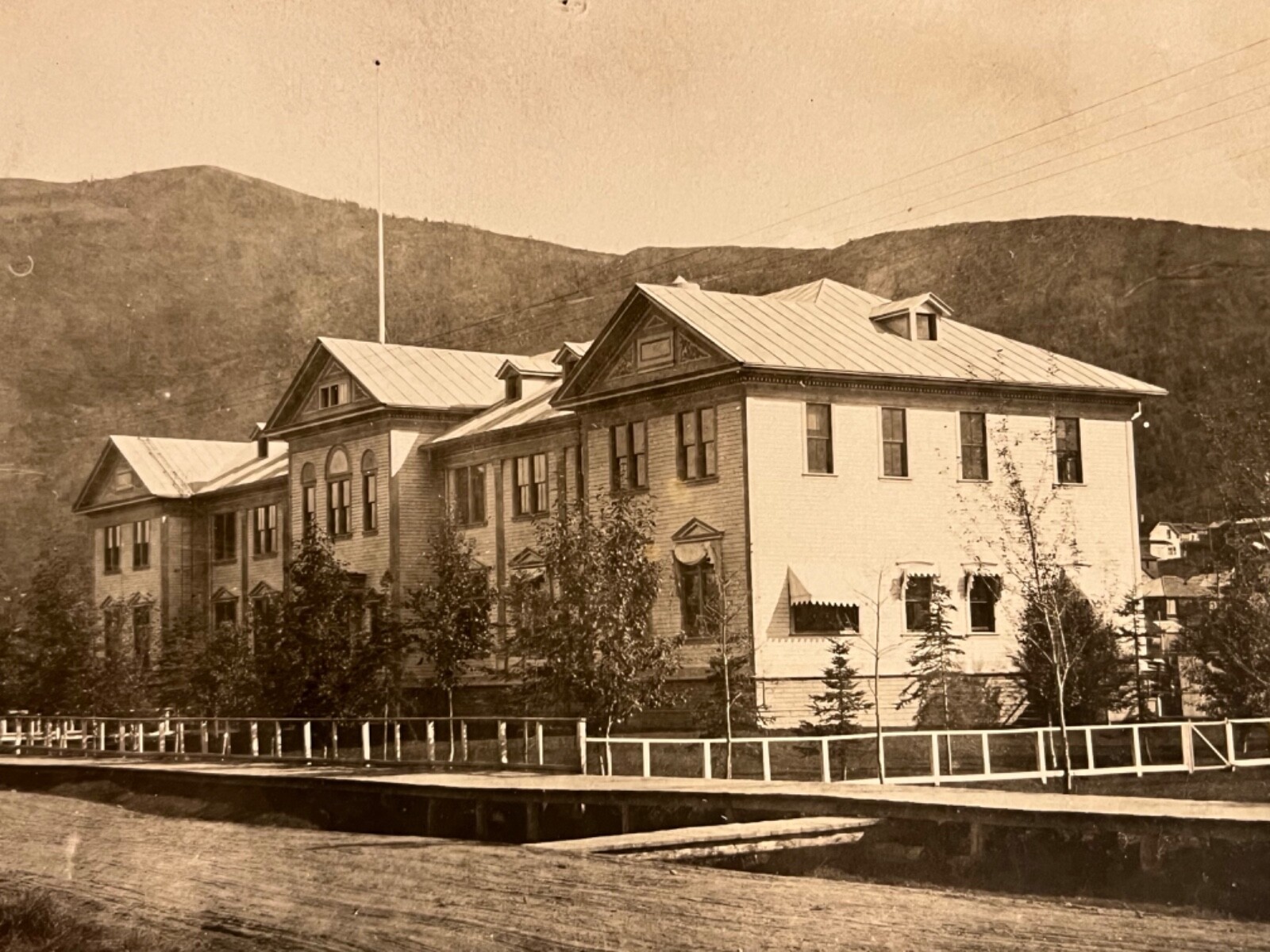 RPPC Dawson City Yukon Admin Building Vintage Real Photo Postcard c1910