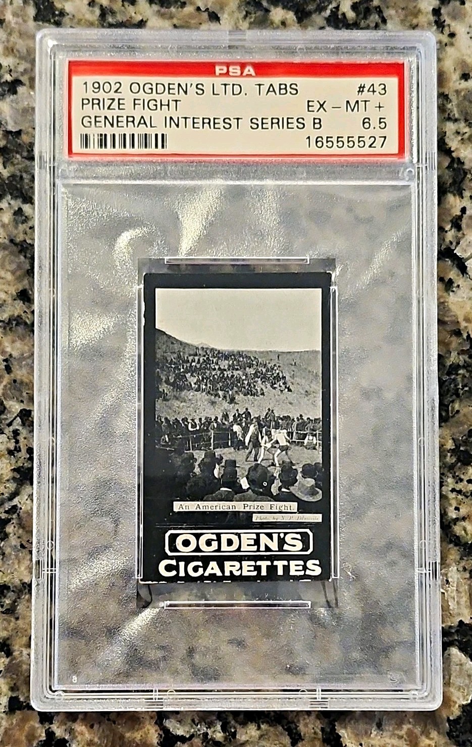 1902 Ogden\'s Ltd Tabs #43 Prize Fight General Interest Series B PSA 6.5/POP 1 1902 Ogden\'s Ltd Tabs #43 Prize Fight General Interest Series B PSA 6.5/POP 1