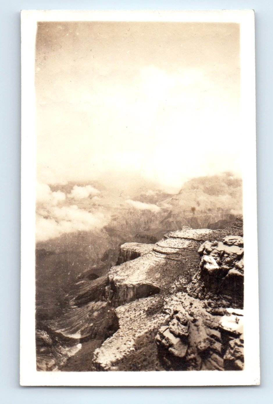 Old Vintage Photo GRAND CANYON ARIZONA LANDSCAPE CLOUDS ANTIQUE SNAPSHOT