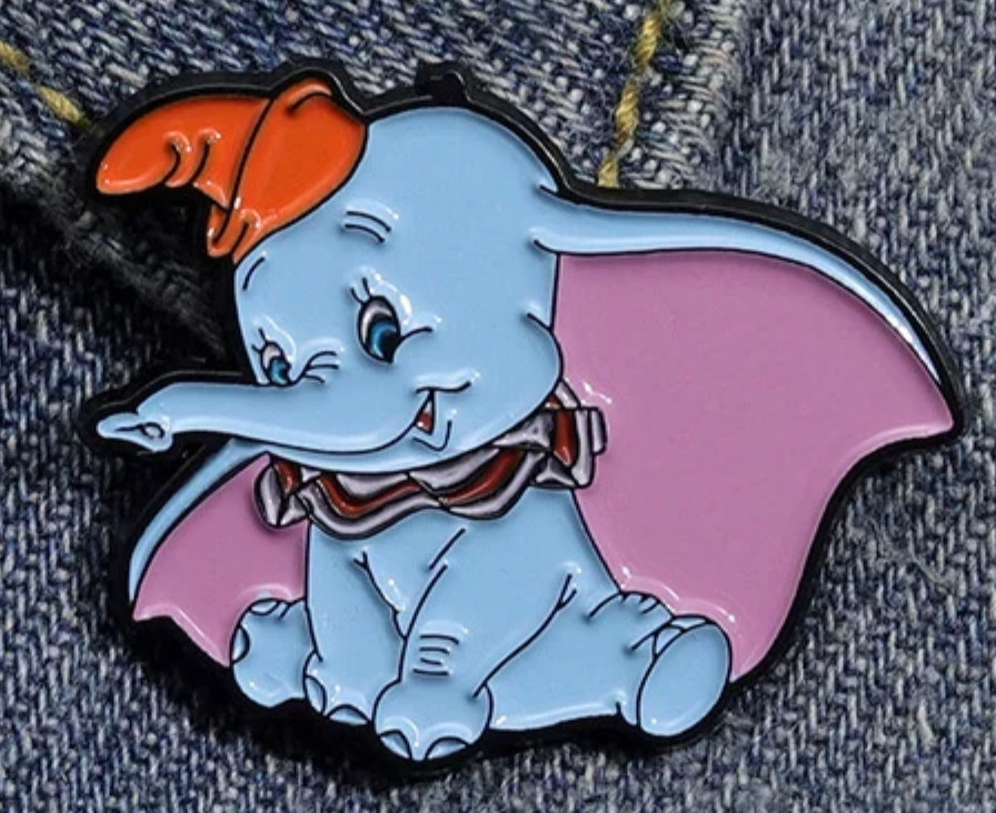 DUMBO ELEPHANT enamel pin - lapel brooch cartoon - 
