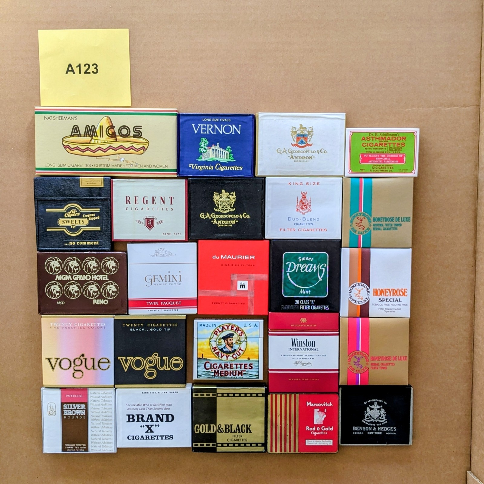 Vintage USA cigarette packs, empty, no cigarettes, Players Navy Cut USA,  A123