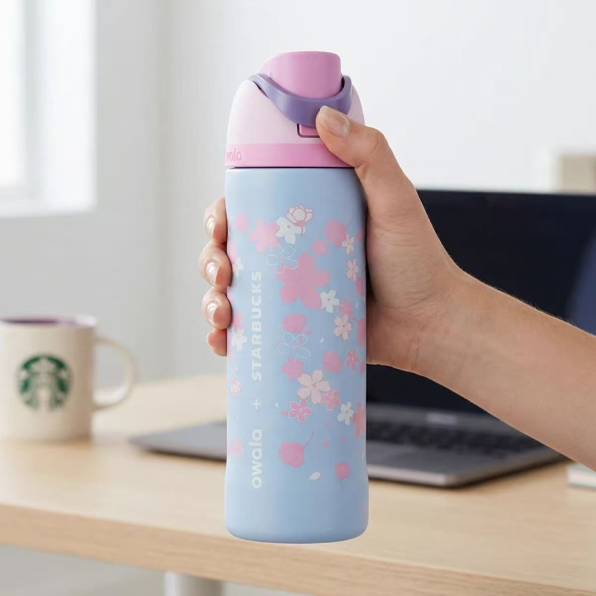 Starbucks X Owala 2026 Sakura Limited Insulated Water Bottle 24oz Straw Cup