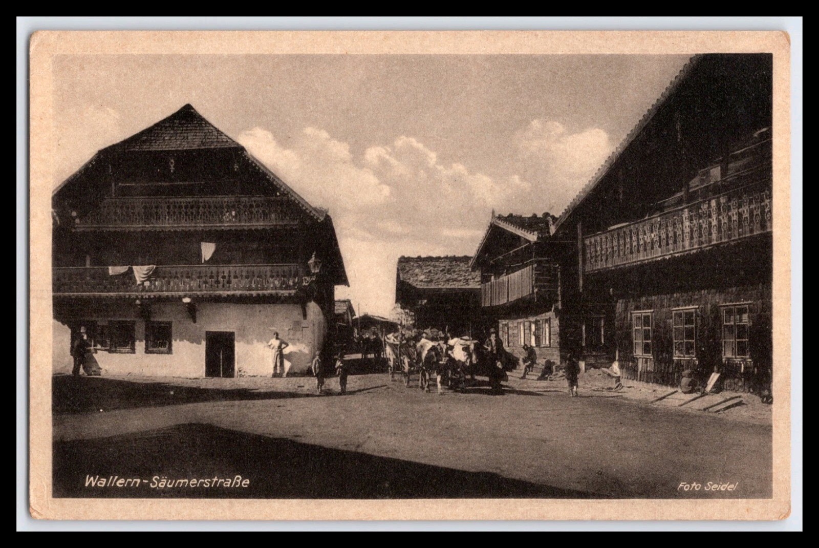 Wallern Volary Säumerstraße Foto Seidel No. 280 Bohemia Vintage Postcard