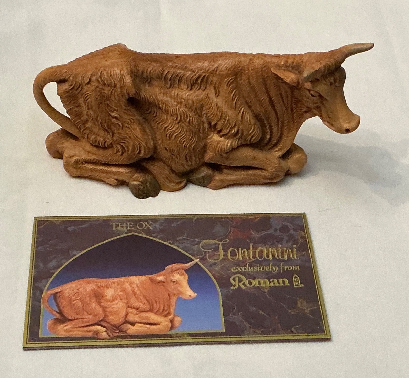 Vintage 1983 Fontanini Depose Italy Christmas Nativity Cow Ox Bull 305