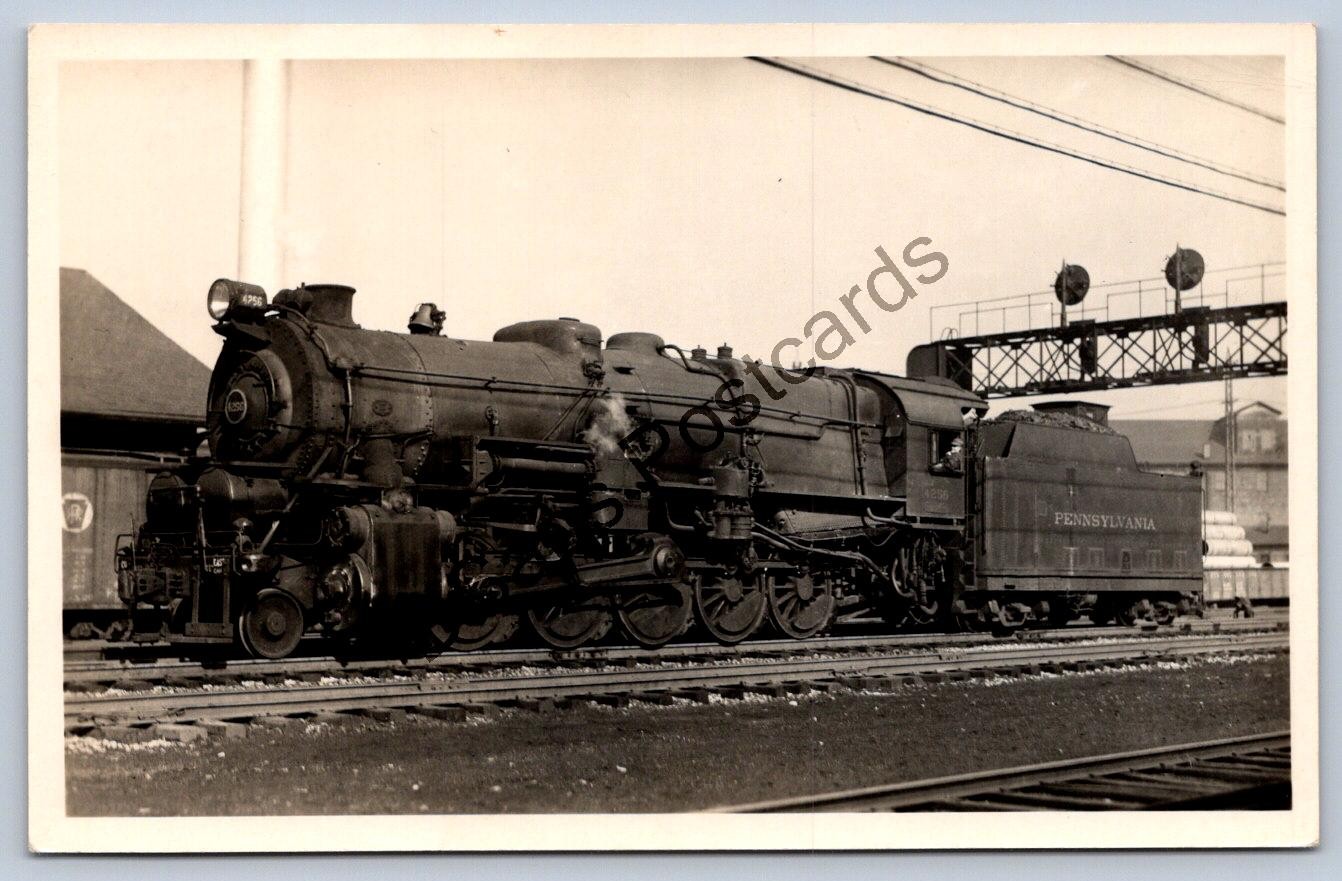 K66/ Columbus Ohio RPPC Postcard c1950s Pennsylvania Railroad Locomotive 54