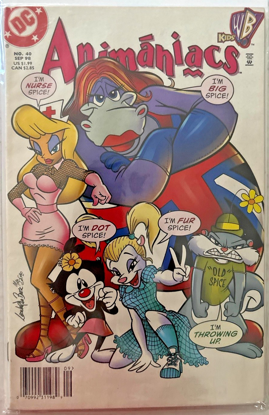 Animaniacs #40 DC Comics 1998 Spice Girls Parody Cover VF 
