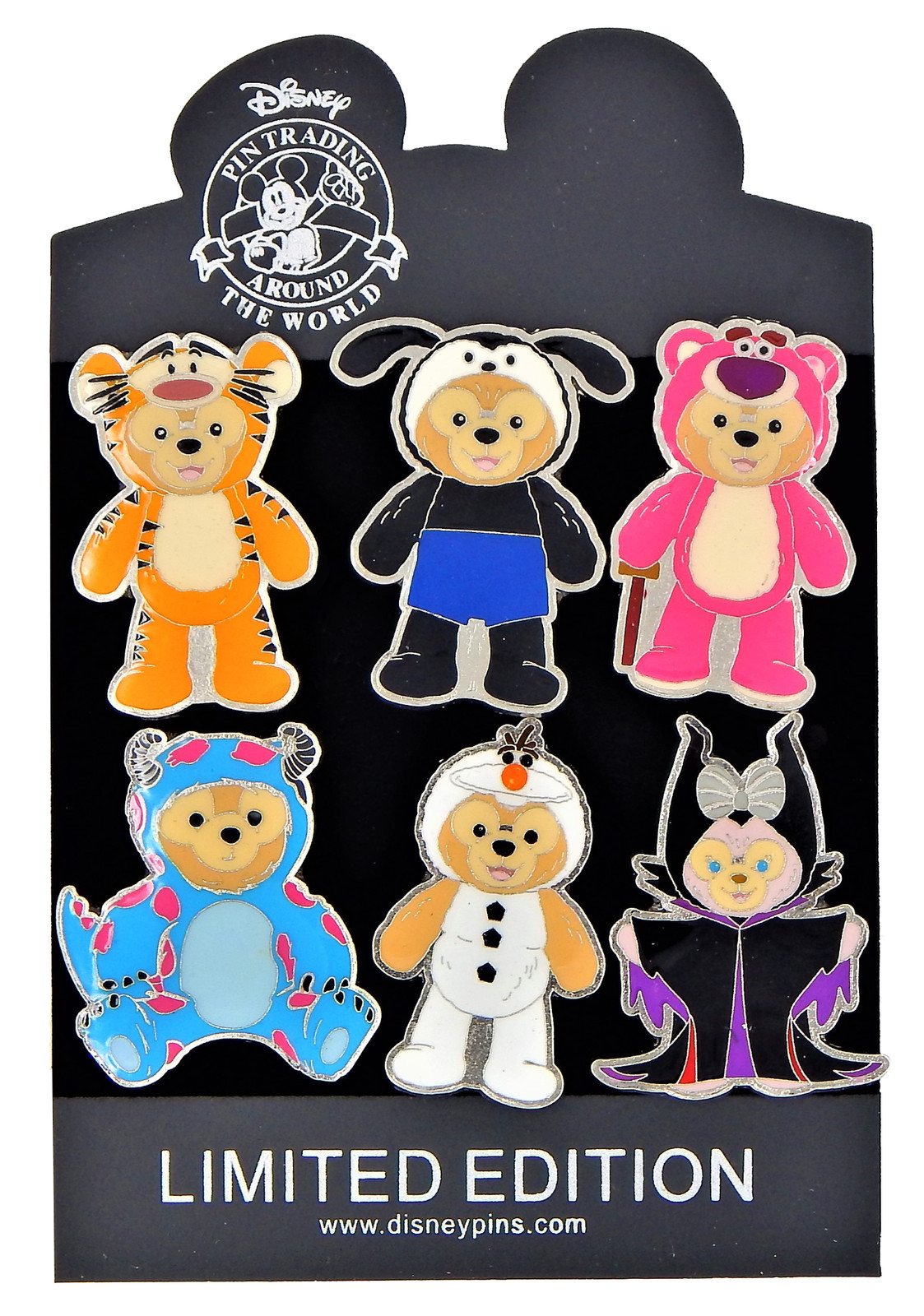 Duffy The Bear Costume Set Disney Authentic Trading 6 Pin Set - Brand New