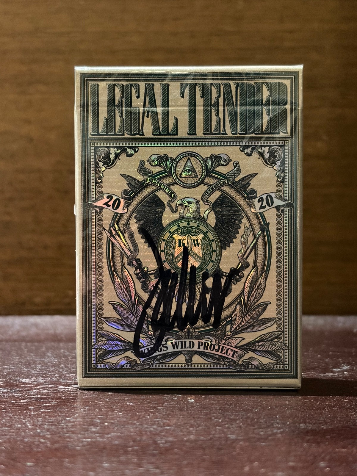 Kings Wild Project Signed Legal Tender V1 Holographic Gilded Playing Cards