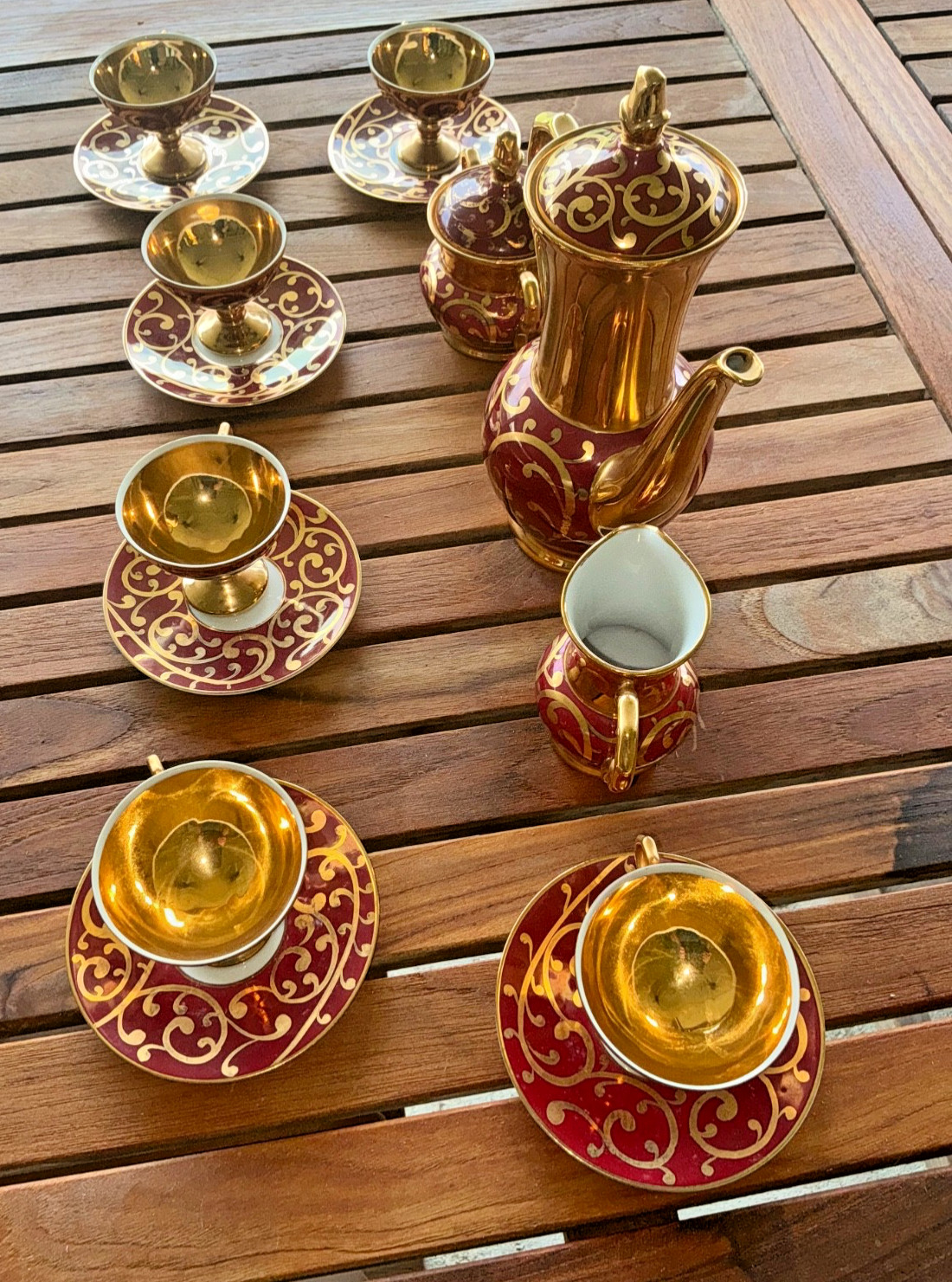 Vintage Bavarian Germany Porcelain Demitasse Coffee Set – Floral