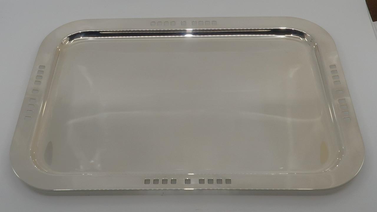 Gorham Silverplate Italy MAESTRI Serving Tray, Pierced Rim 11 3/4