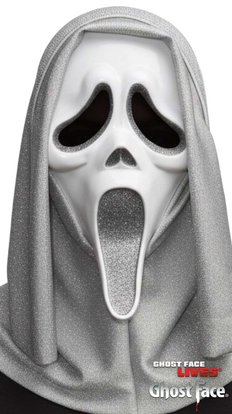 GhostFace Silver Glitter Mask Scream In Stock 