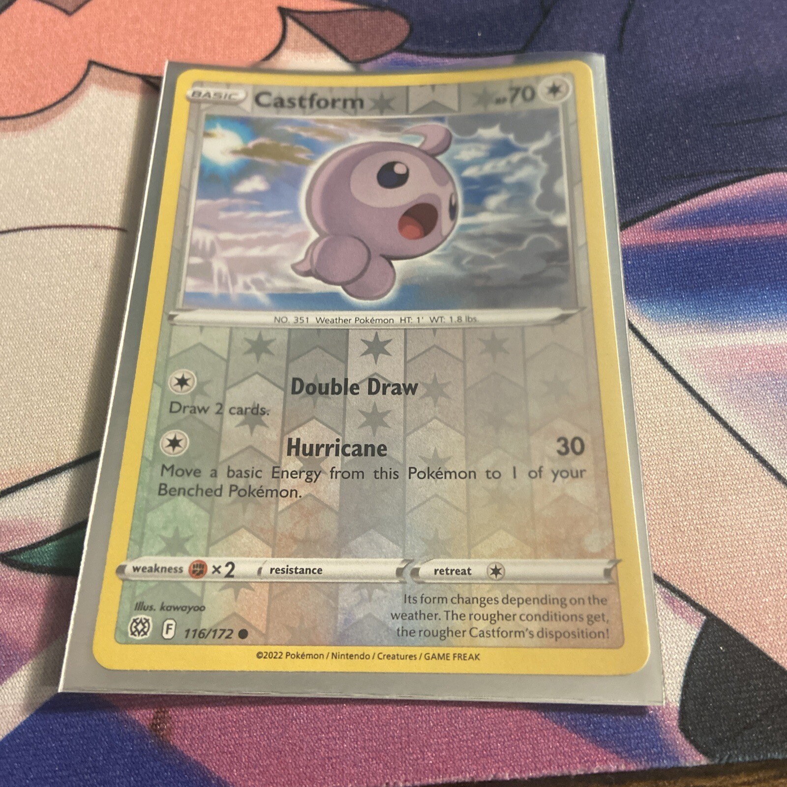 116/172 Castform : Reverse Holo Card : Pokemon TCG SWSH09 Brilliant Stars