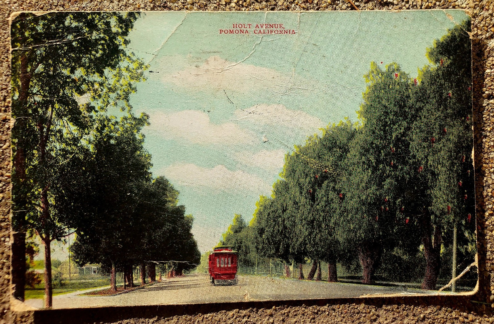 Bancroft-Whitney Co. Holt Avenue Street Scene Pomona CA Postcard Posted 1910