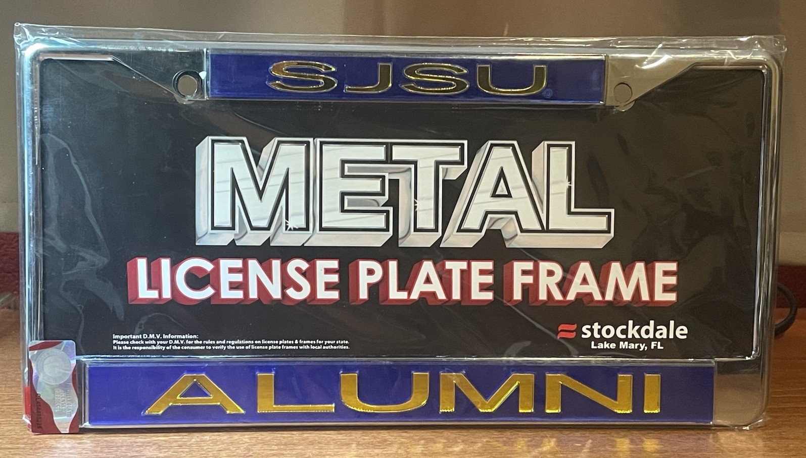 SAN JOSE STATE UNIVERSITY Alumni Chrome Metal License Plate Frame NEW SJSU