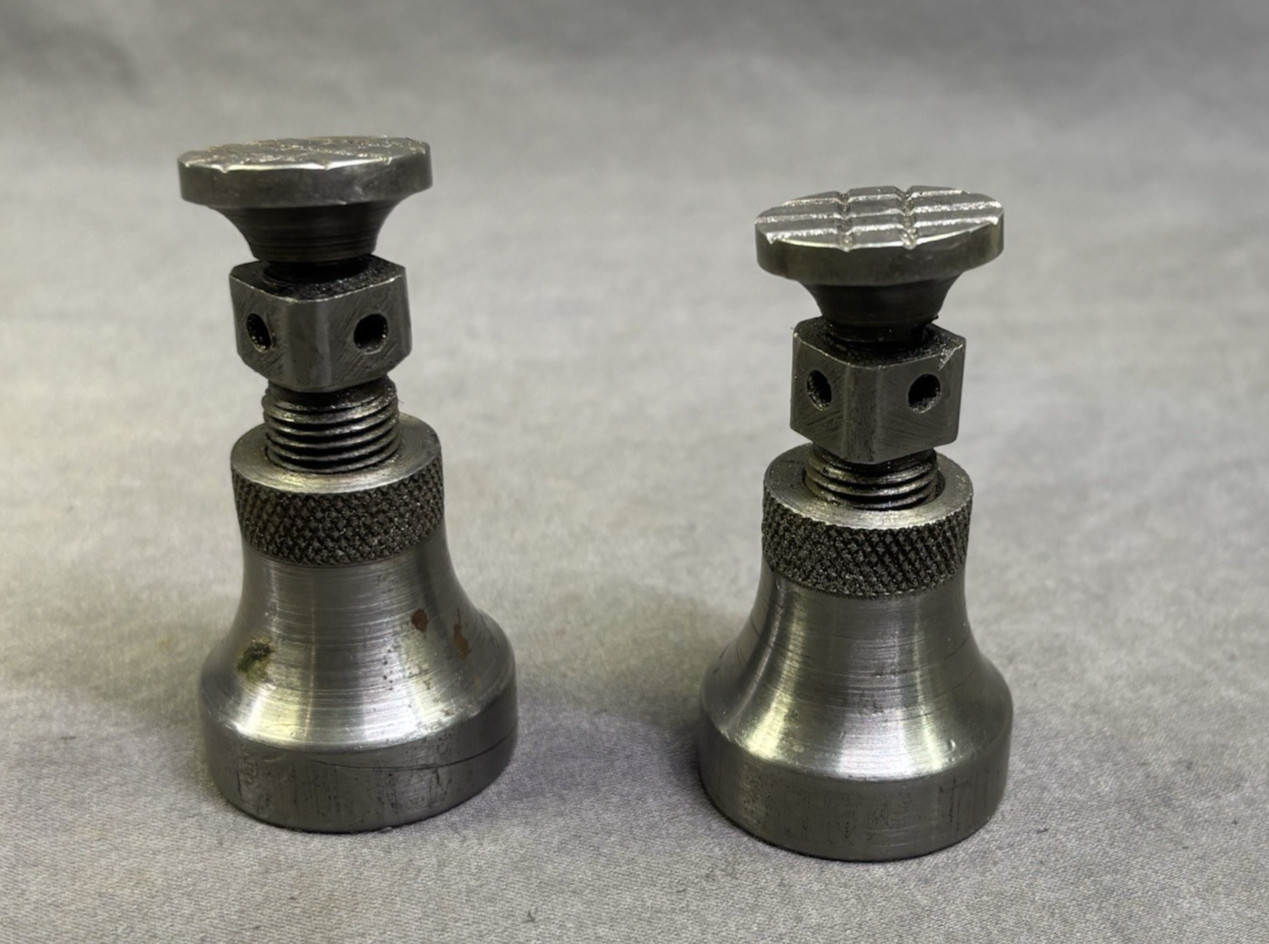 Vintage Machinist Screw Jacks Matching Pair Adjustable Toolmaker Setup Jacks